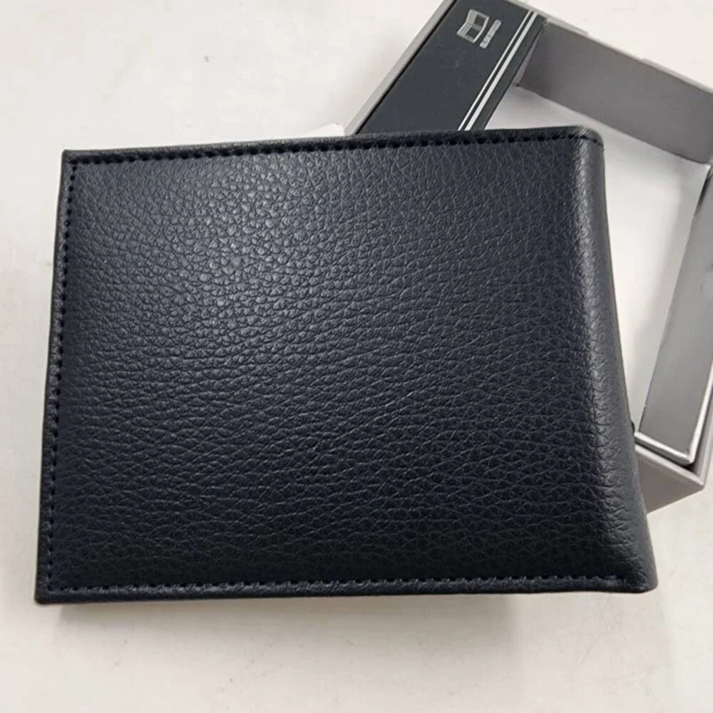 Perry Ellis Portfolio Saffiano Pebble Bifold Wallet Men's One Size - Black